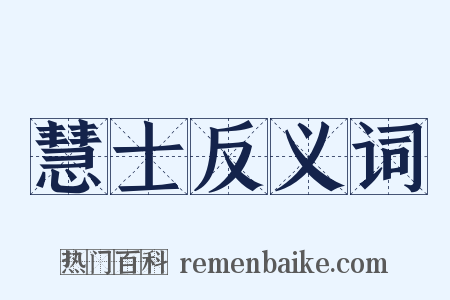 慧士反义词是什么意思的图片